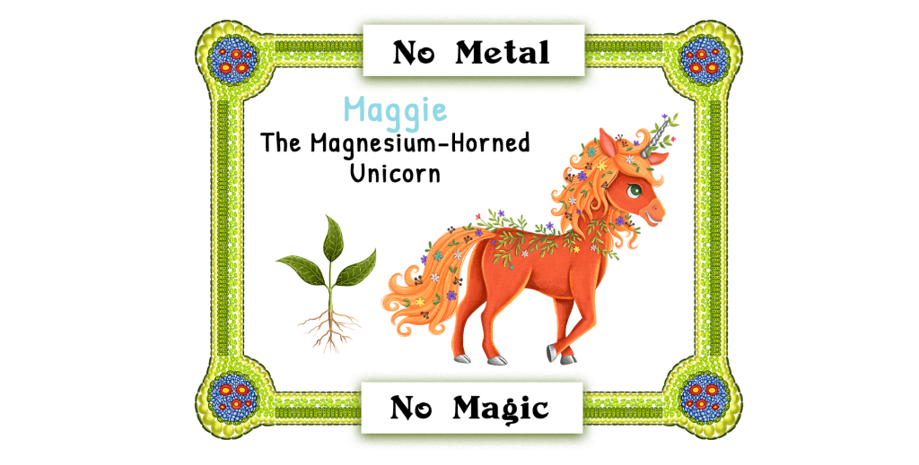 Maggie the Magnesium-Horned Unicorn from the Magical Elements of the Periodic Table